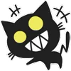 Стикер 12 Shadow Cat - черный котик