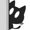 Стикер 31 Shadow Cat - черный котик