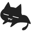 Стикер 18 Shadow Cat - черный котик