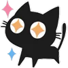 Стикер 15 Shadow Cat - черный котик