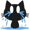 Стикер 27 Shadow Cat - черный котик
