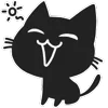 Стикер 7 Shadow Cat - черный котик
