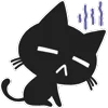 Стикер 25 Shadow Cat - черный котик