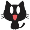 Стикер 30 Shadow Cat - черный котик