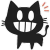 Стикер 6 Shadow Cat - черный котик
