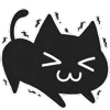Стикер 13 Shadow Cat - черный котик