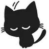 Стикер 14 Shadow Cat - черный котик