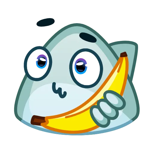 Стикер 34 Shark Emoji