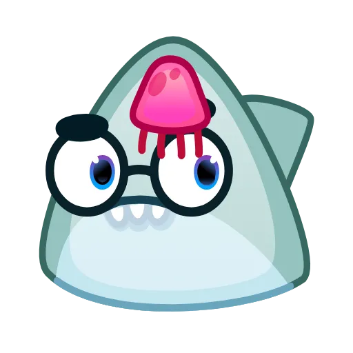Стикер 8 Shark Emoji