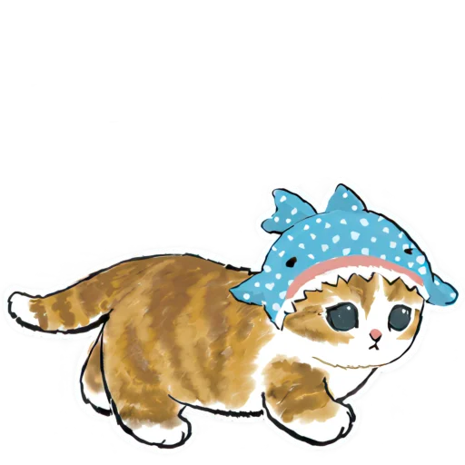 🥺 Стикер «Акула и котята» для Telegram