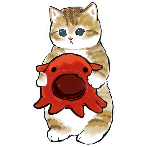 🦑 Стикер «Акула и котята» для Telegram