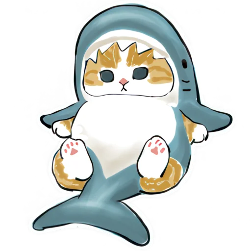 🫠 Стикер «Акула и котята» для Telegram