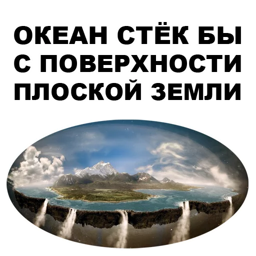 ☝️ Стикер «Земля круглая или плоская???» для Telegram