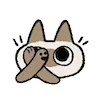 Стикер 51 Siamese Cat Lil