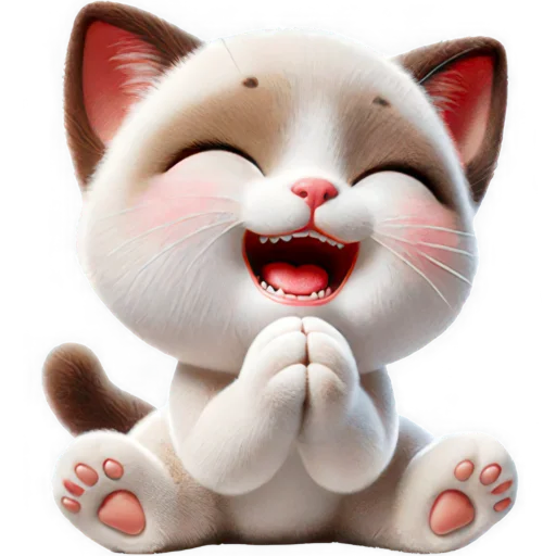 🙏 Стикер «Сиамский котик» для Telegram