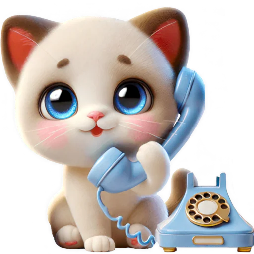 📞 Стикер «Сиамский котик» для Telegram