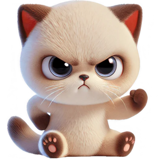 👊 Стикер «Сиамский котик» для Telegram
