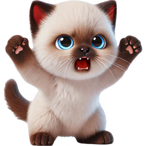 👹 Стикер «Сиамский котик» для Telegram