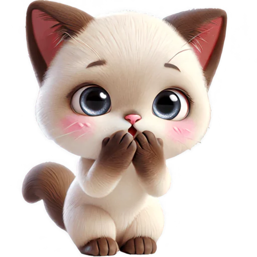 🫢 Стикер «Сиамский котик» для Telegram