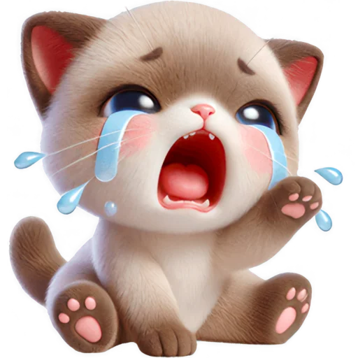 😭 Стикер «Сиамский котик» для Telegram