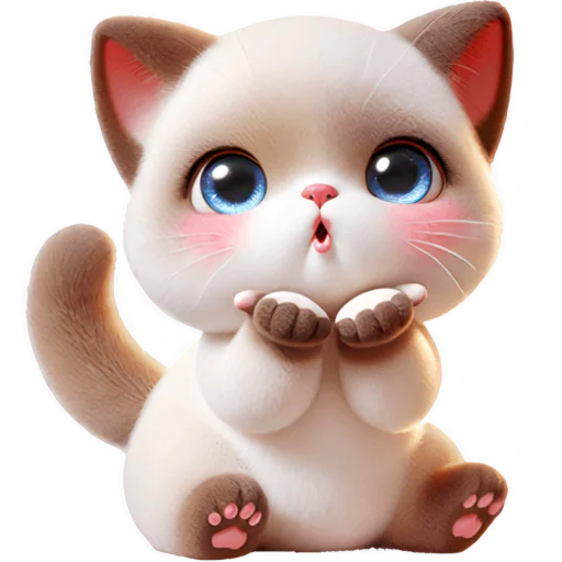 😘 Стикер «Сиамский котик» для Telegram