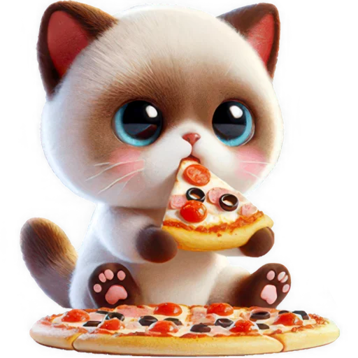 🍕 Стикер «Сиамский котик» для Telegram