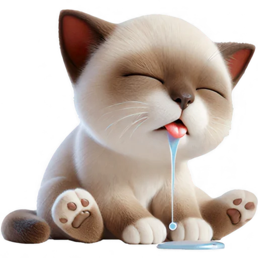 😪 Стикер «Сиамский котик» для Telegram
