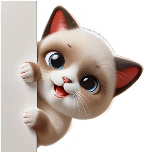 👀 Стикер «Сиамский котик» для Telegram