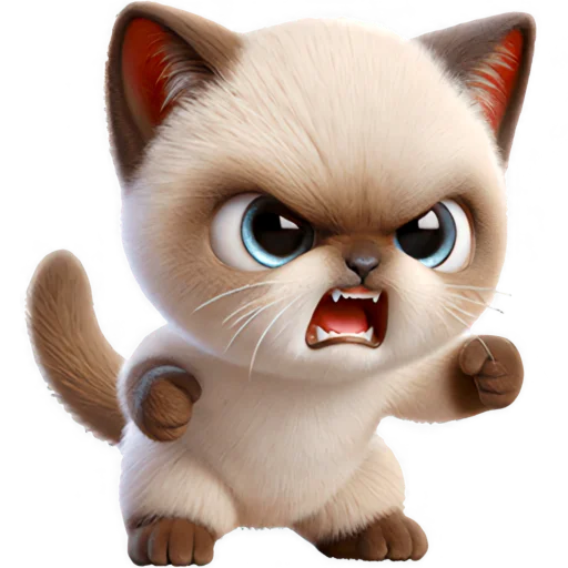 👊 Стикер «Сиамский котик» для Telegram