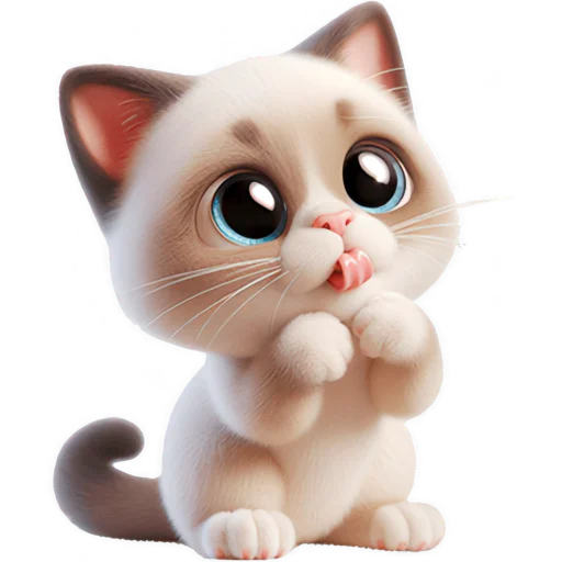 😋 Стикер «Сиамский котик» для Telegram