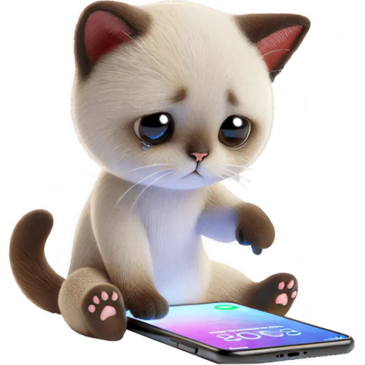 📱 Стикер «Сиамский котик» для Telegram