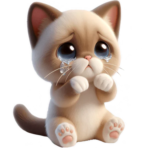 😢 Стикер «Сиамский котик» для Telegram