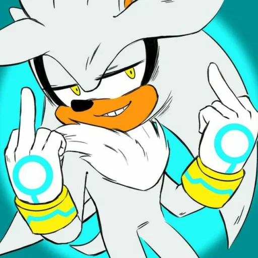 🖕 Стикер «Silver the hedgehog Еж Сильвер» для Telegram