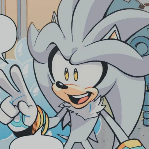 ✌️ Стикер «Silver the hedgehog Еж Сильвер» для Telegram