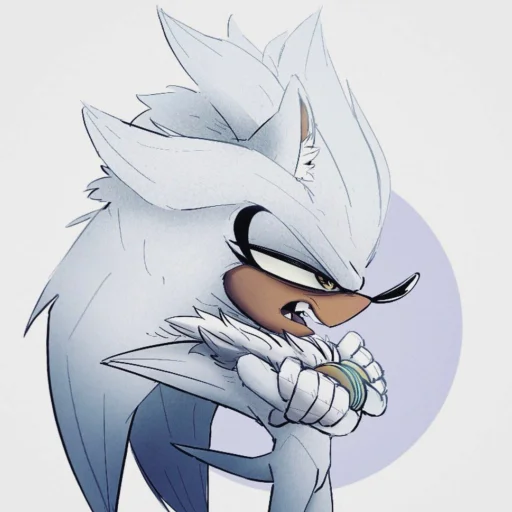 😡 Стикер «Silver the hedgehog Еж Сильвер» для Telegram