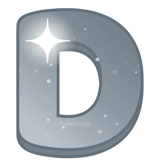 ☑️ Эмодзи «Серебряные анимированные буквы, русские и английские» для Telegram