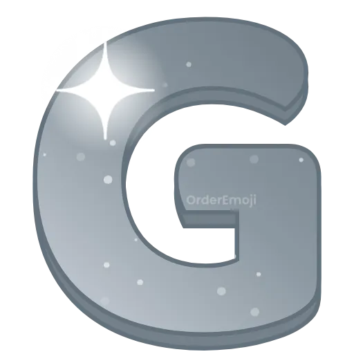 ☑️ Эмодзи «Серебряные анимированные буквы, русские и английские» для Telegram
