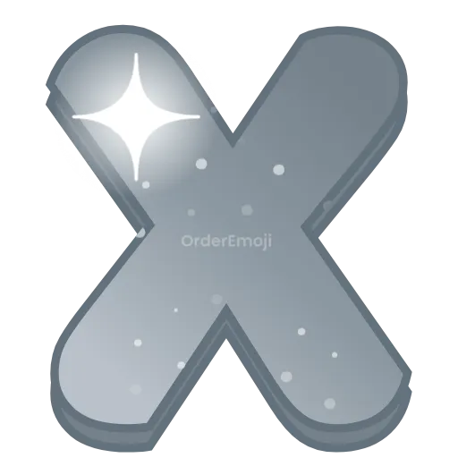 ☑️ Эмодзи «Серебряные анимированные буквы, русские и английские» для Telegram