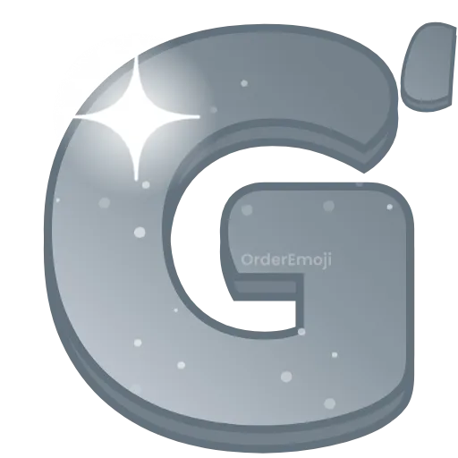 ☑️ Эмодзи «Серебряные анимированные буквы, русские и английские» для Telegram