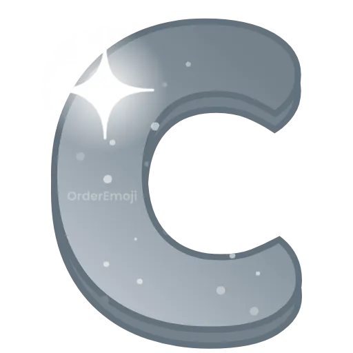 ☑️ Эмодзи «Серебряные анимированные буквы, русские и английские» для Telegram