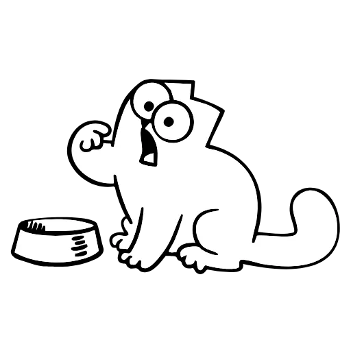 Стикер 9 Анимированный набор эмоджи с котиком Саймоном