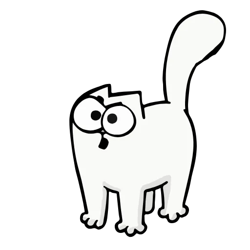 Стикер 6 Анимированный набор эмоджи с котиком Саймоном