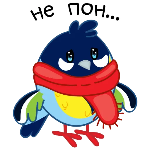 Стикер 25 Анимированный набор эмоджи с птичкой Синичкой