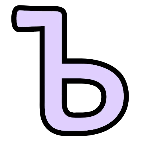 ⭐️ Эмодзи «Буквы сиреневые с обводкой, иконки» для Telegram