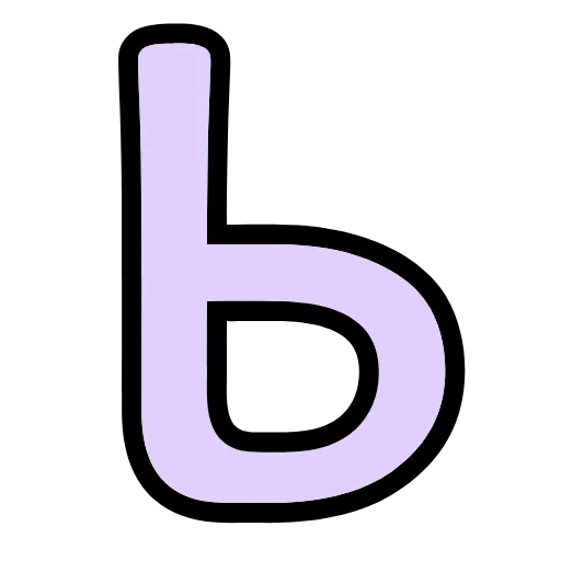 ⭐️ Эмодзи «Буквы сиреневые с обводкой, иконки» для Telegram