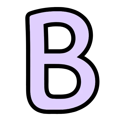 🔥 Эмодзи «Буквы сиреневые с обводкой, иконки» для Telegram