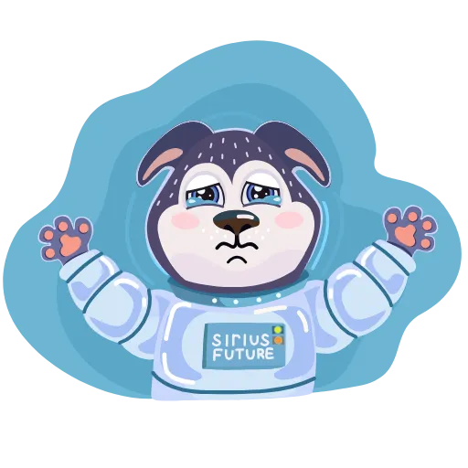 😭 Эмодзи «Пёсик Сири» для Telegram