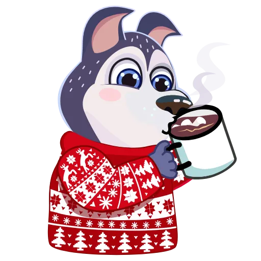 ☕️ Эмодзи «Пёсик Сири» для Telegram