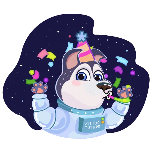 🥳 Эмодзи «Пёсик Сири» для Telegram