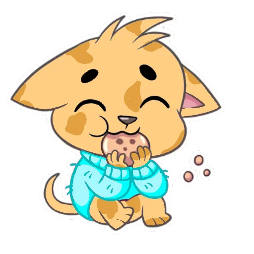🍪 Стикер «Ⳑυⲛⲛ - перерисовка ванильки в другом цветокоре» для Telegram